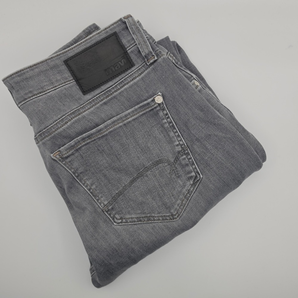 Mavi Jeans Mens 33 Jake Slim Leg  Gray Excellent Stretch Tencel Casual Office